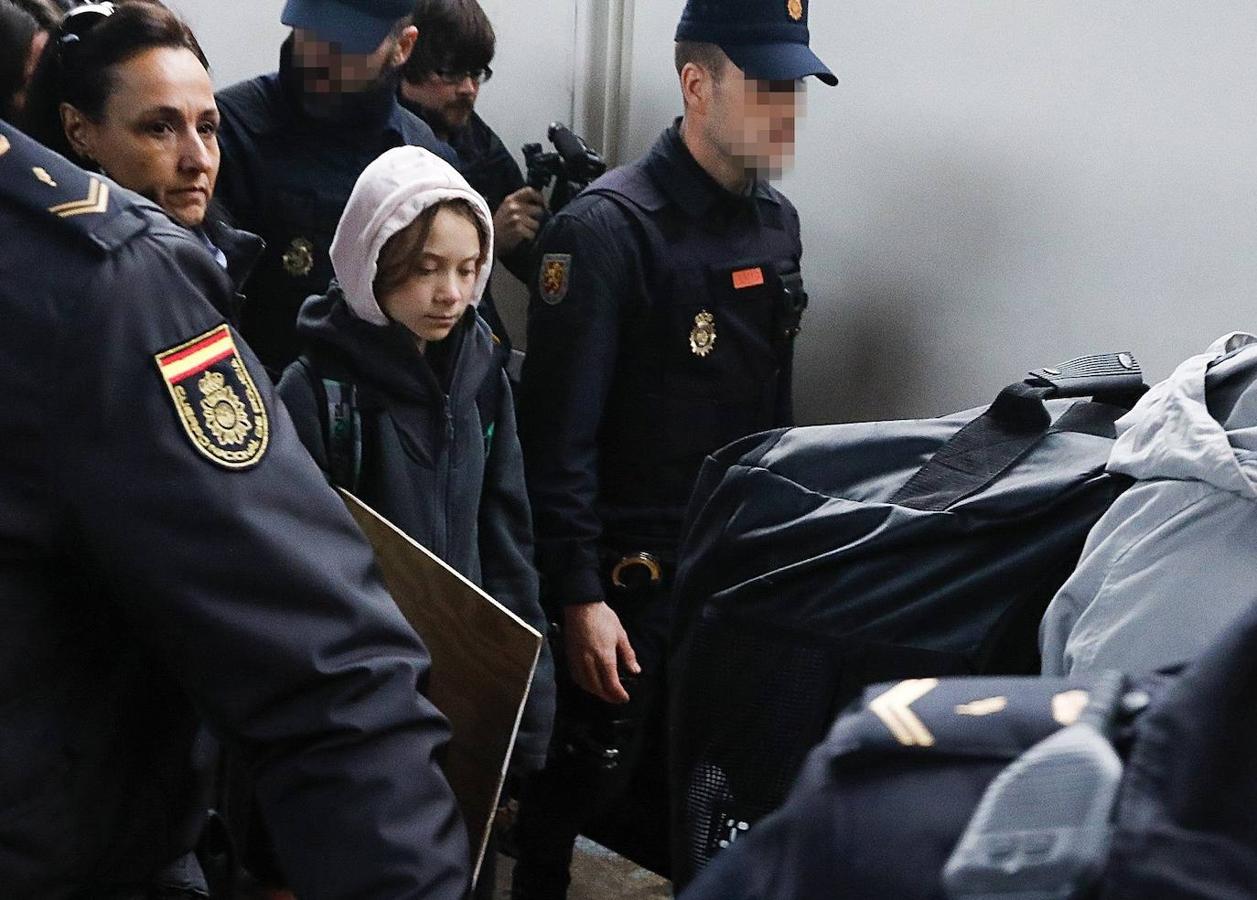 En imágenes: así ha sido la llegada de Greta Thunberg a Madrid