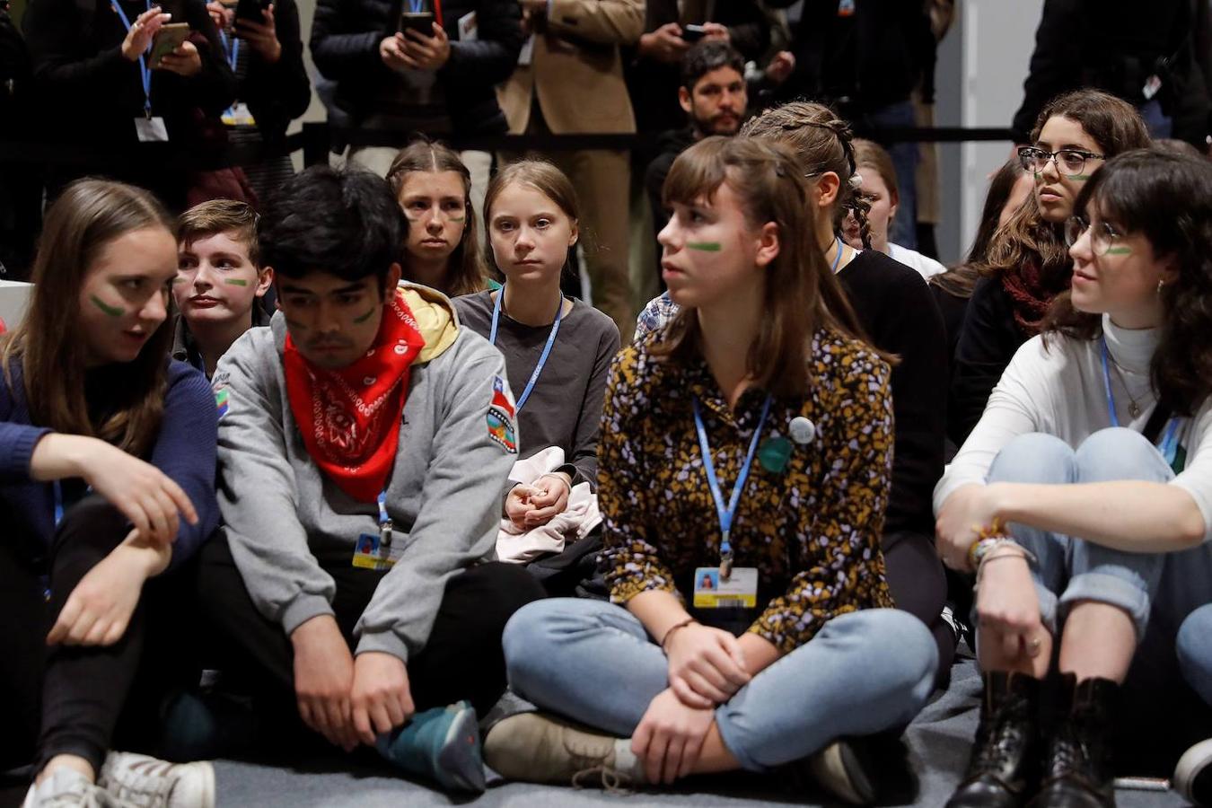 En imágenes: así ha sido la llegada de Greta Thunberg a Madrid