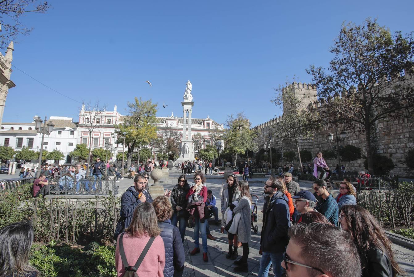 Lleno total en el centro de Sevilla