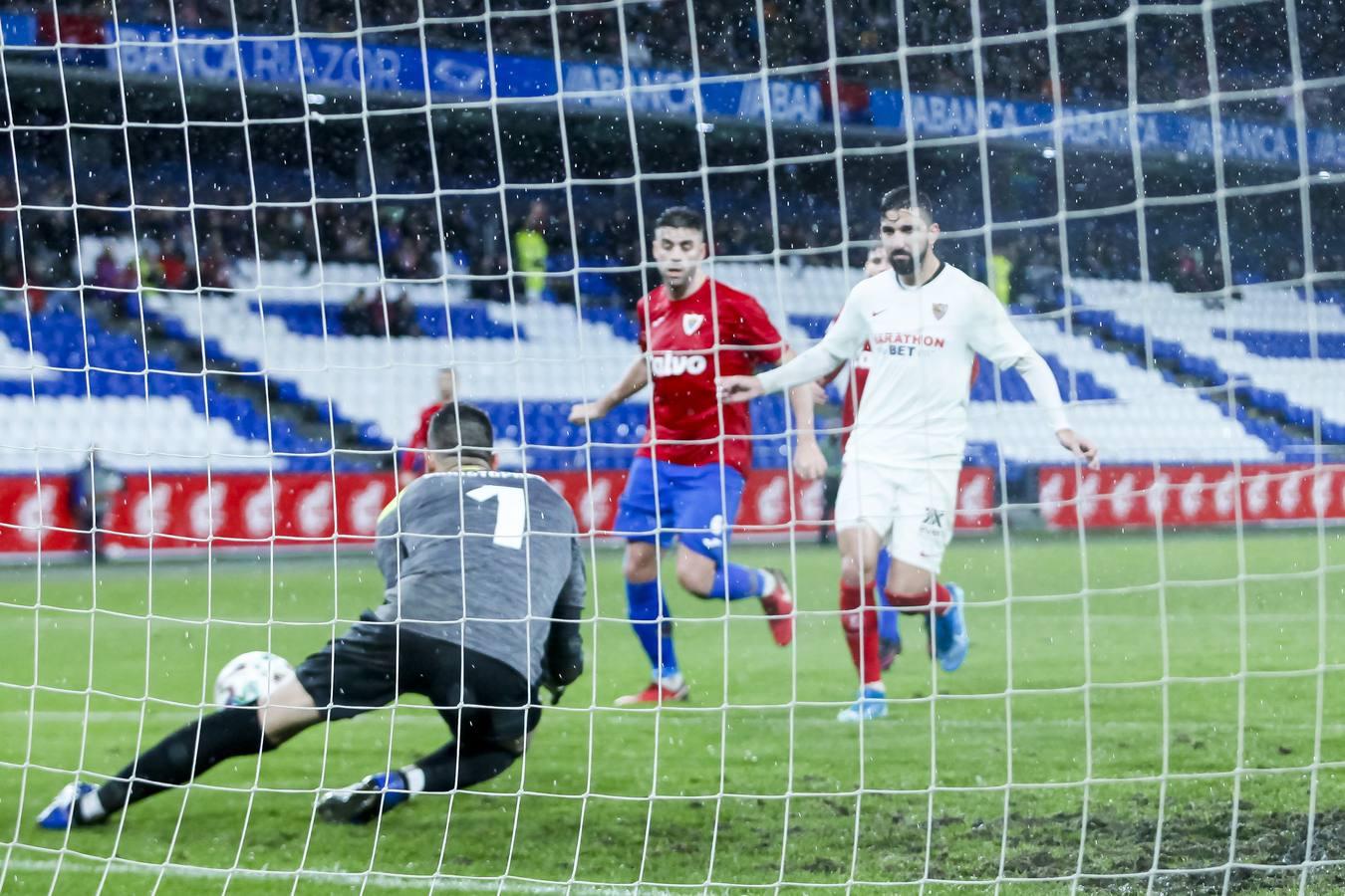 En imágenes, el Bergantiños-Sevilla de la primera ronda de la Copa del Rey