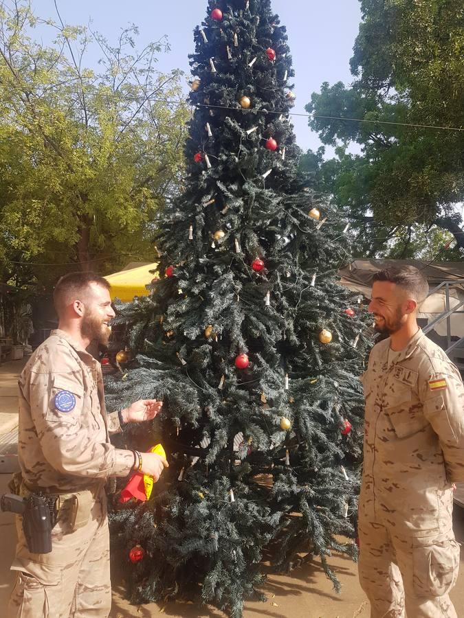 En imágenes: la Navidad de los militares de Cádiz en misiones en el extranjero