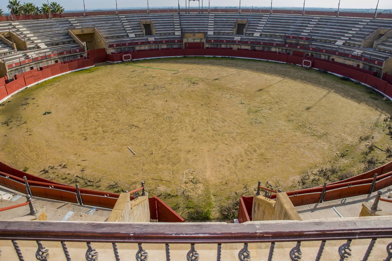 En imágenes, el expolio y el vandalismo arruinan la plaza de toros de Espartinas