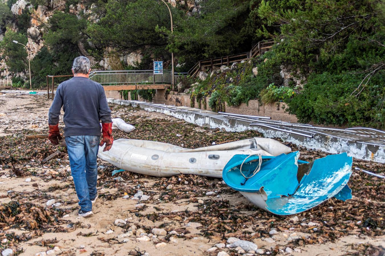 Estado en el que ha quedado el Puerto de San Miguel de Ibiza tras el temporal sufrido