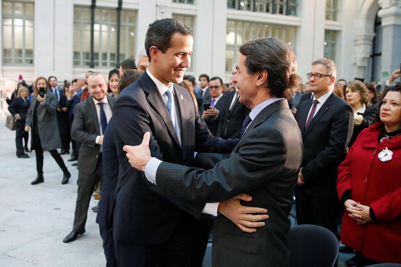 La visita de Juan Guaidó a Madrid, en imágenes. 