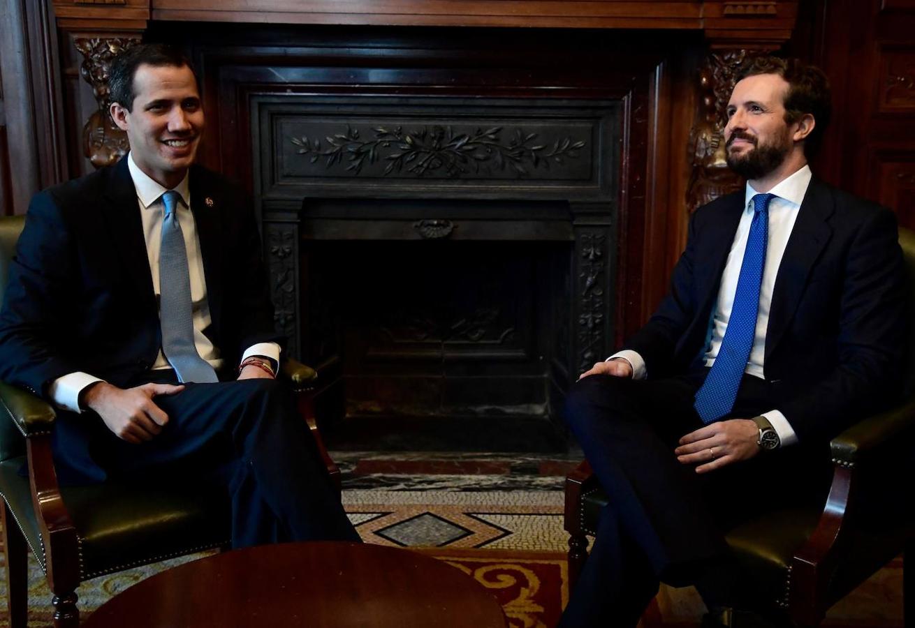 La visita de Juan Guaidó a Madrid, en imágenes. 