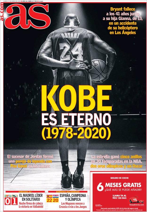 Revista de prensa: conmoción mundial por la muerte de Kobe Bryant