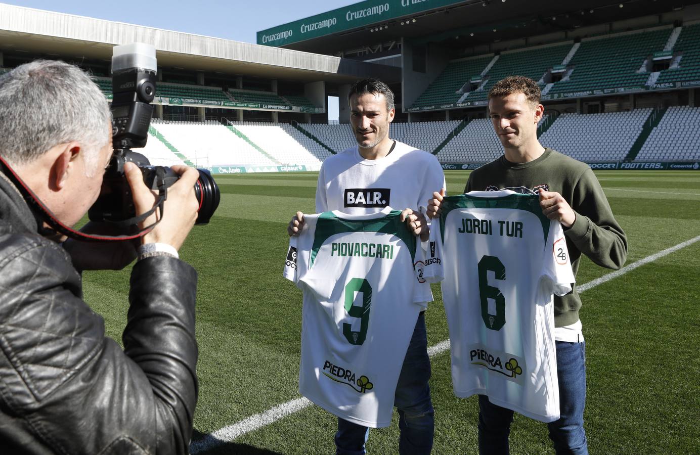 La presentación de Federico Piovaccari y Jordi Tur en el Córdoba CF, en imágenes