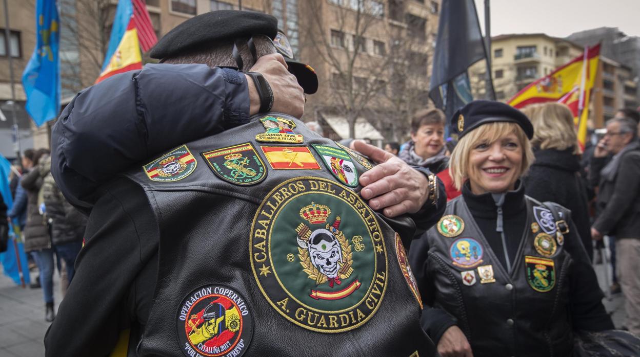 Fotogalería: la Guardia Civil, contra el traspaso de las competencias de tráfico en Navarra