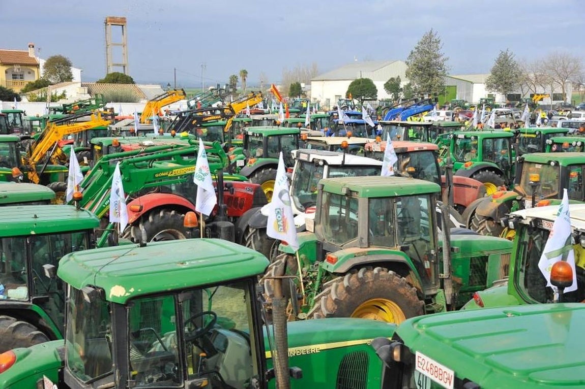Las reivindicaciones de los agricultores en Málaga, en imágenes