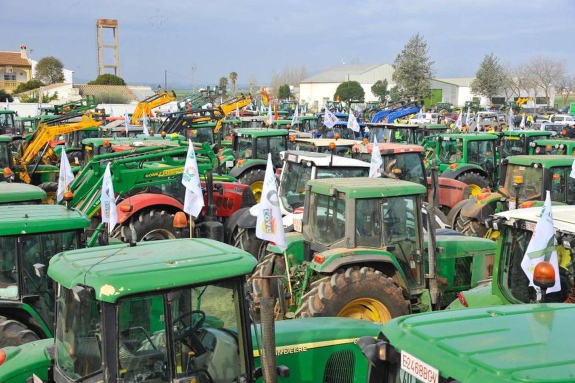 Las reivindicaciones de los agricultores en Málaga, en imágenes