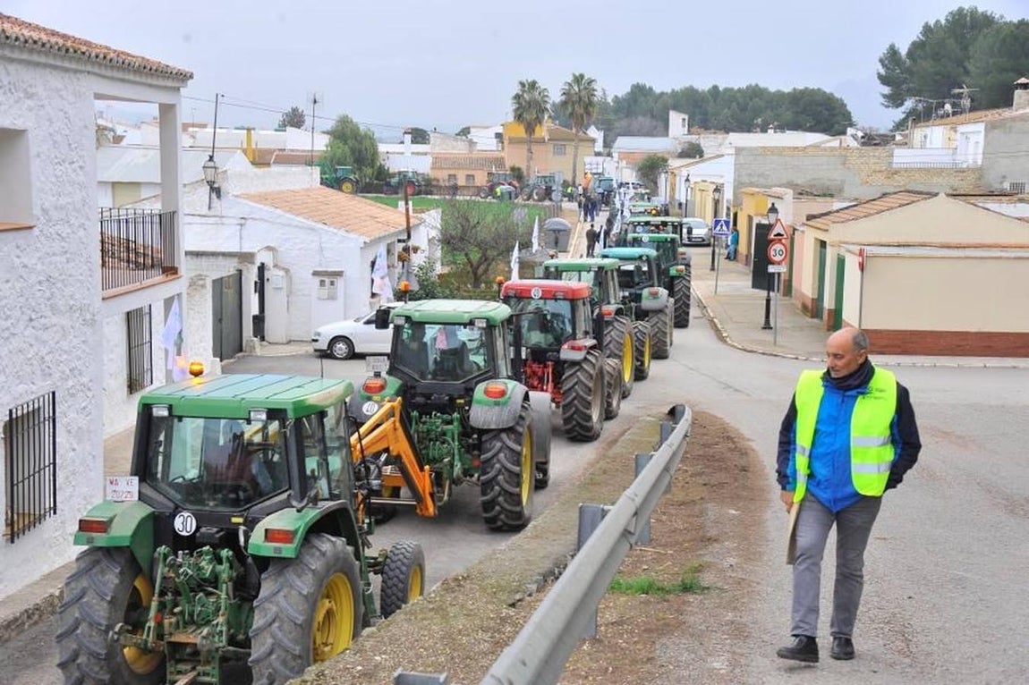 Las reivindicaciones de los agricultores en Málaga, en imágenes