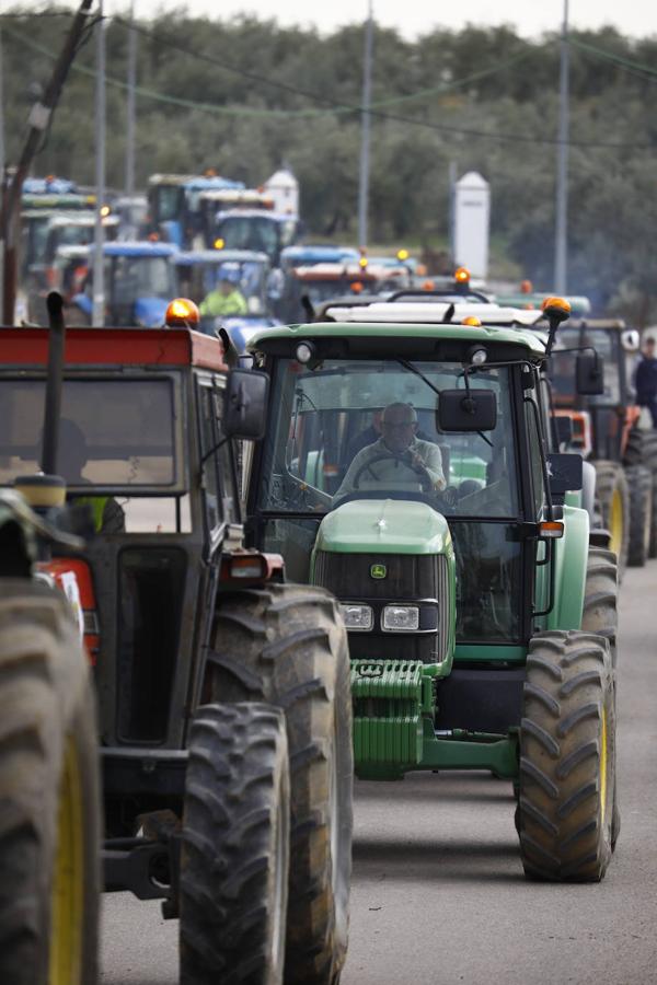 La protesta de los agricultores de Córdoba en Adamuz, en imágenes