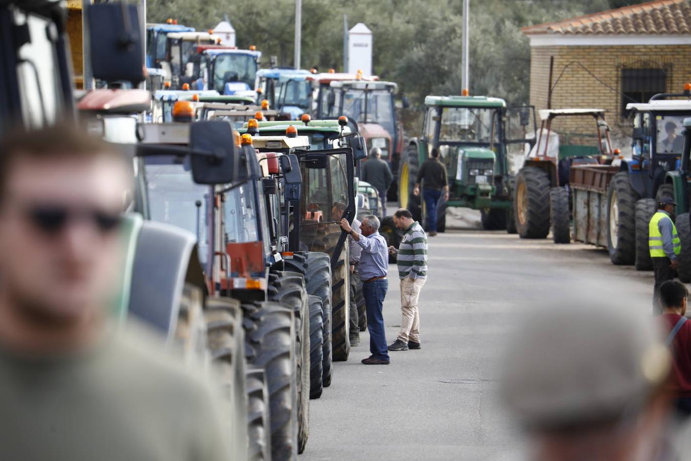 La protesta de los agricultores de Córdoba en Adamuz, en imágenes