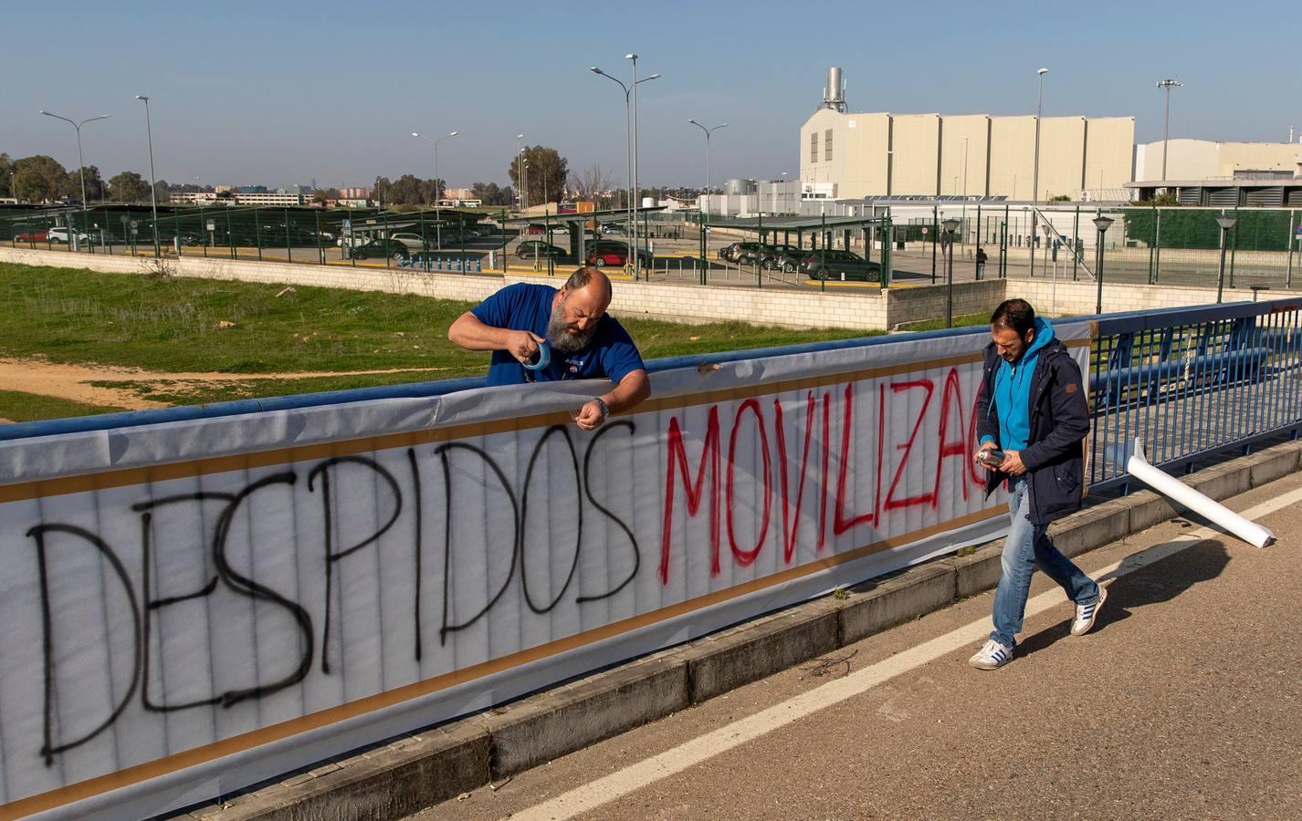 Concentración de trabajadores de Airbus en Sevilla