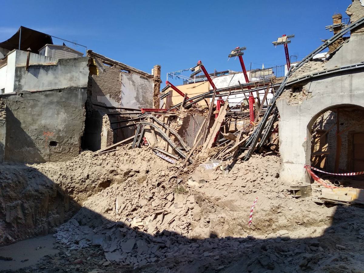 Dos heridos en el derrumbe de una finca en obras del Casco Antiguo de Sevilla