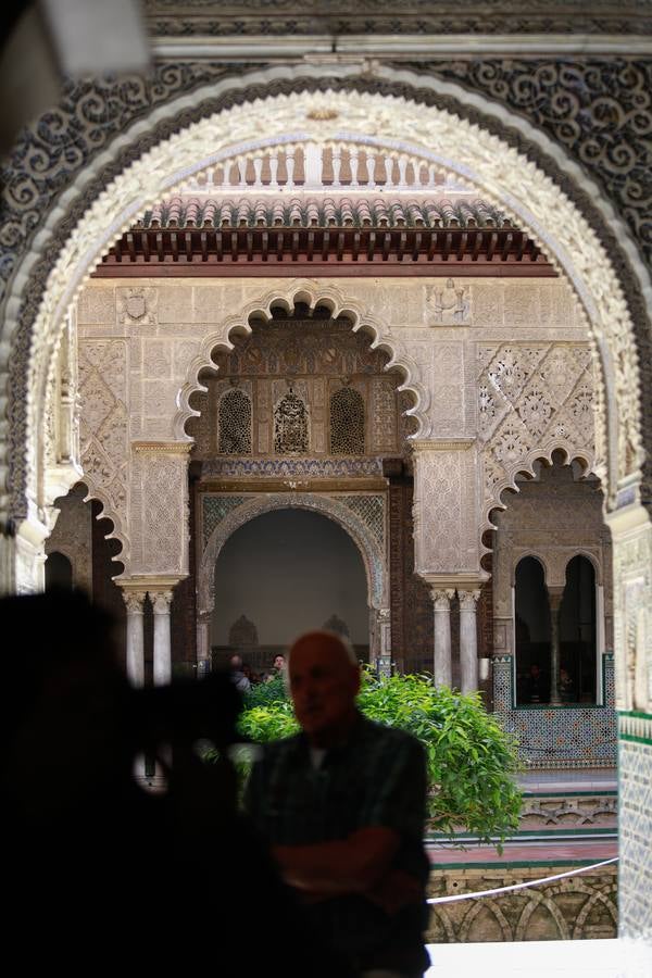 Visita a los trabajos de restauración de las yeserías del Real Alcázar