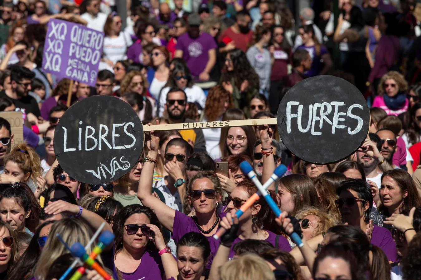 La manifestación feminista de Murcia. 