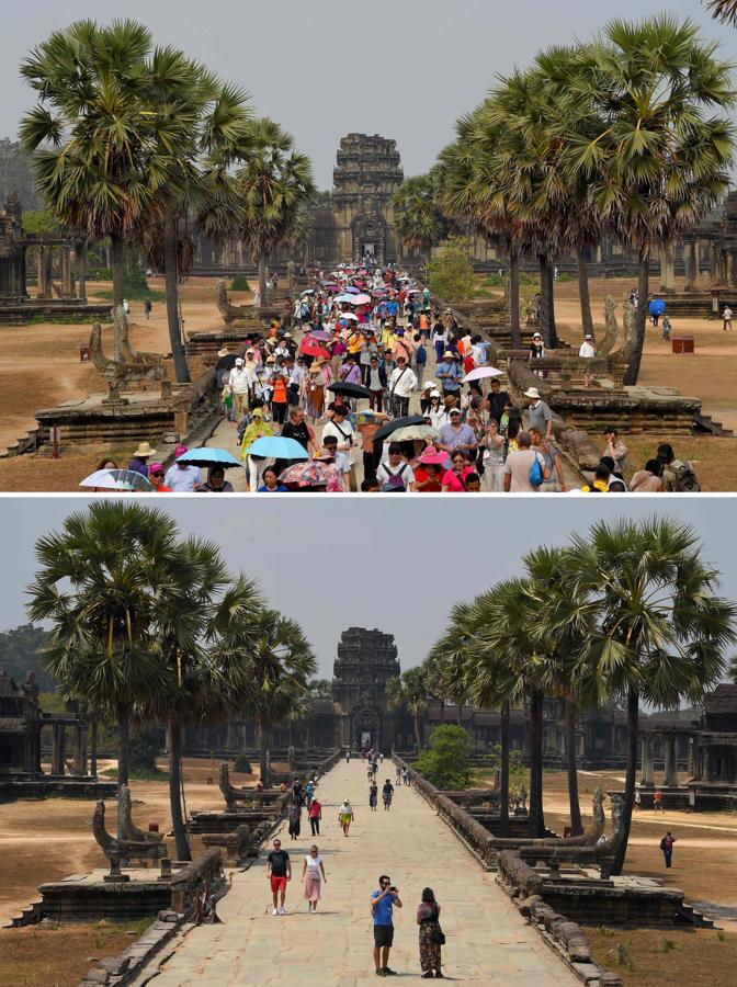 Angkor Wat, en Camboya. Angkor Wat es el templo hinduista más grande y también el mejor conservado de los que integran el asentamiento de Angkor. Está considerado como la mayor estructura religiosa jamás construida