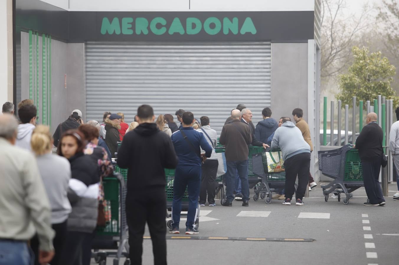 Coronavirus | Las largas colas en el supermercado en Córdoba, en imágenes