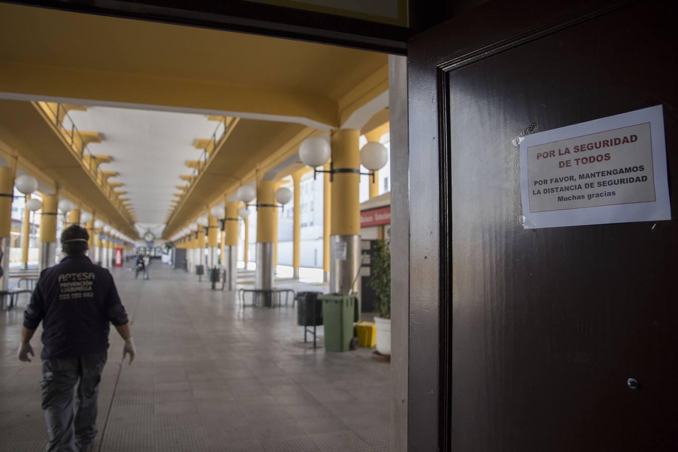 Coronavirus en Sevilla: en imágenes, las estaciones de autobuses durante el estado de alarma