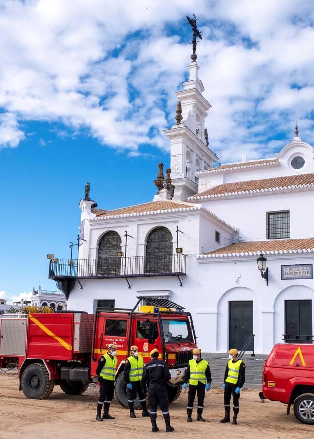 Coronavirus en Andalucía: La UME acude al Rocío