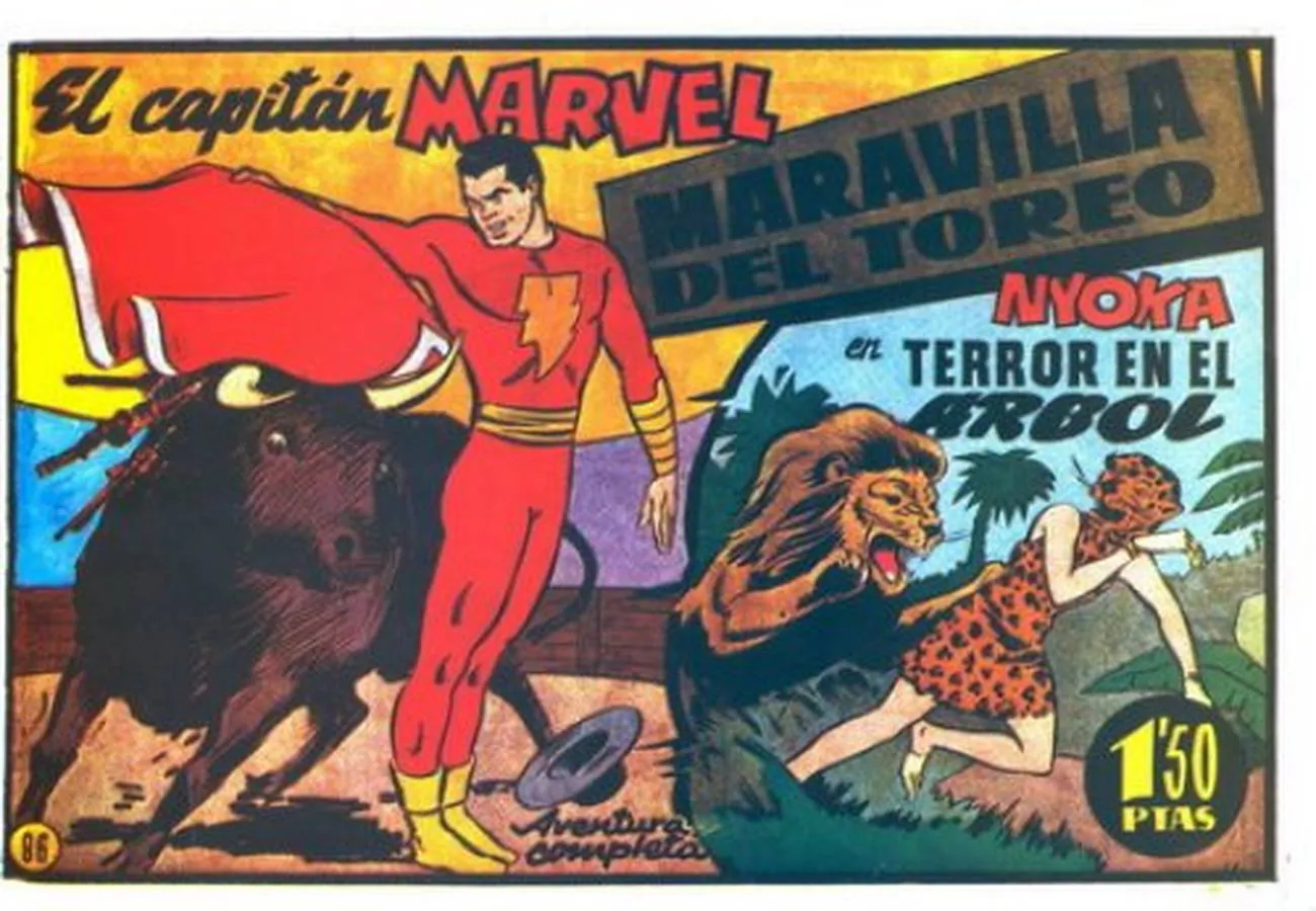 Capitán Marvel 86 (1949) edición española del episodio de Captain Marvel 77 (1947) en EEUU