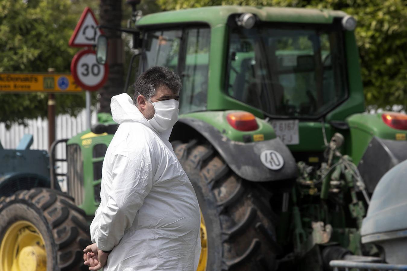 El homenaje de los agricultores a los sanitarios de Córdoba, en imágenes