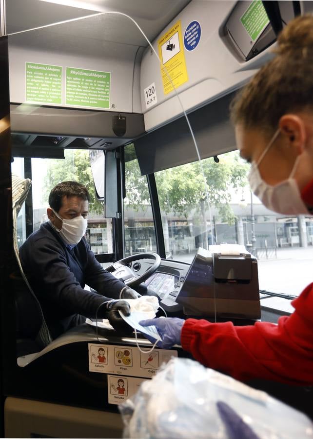 El reparto de mascarillas en Córdoba, en imágenes