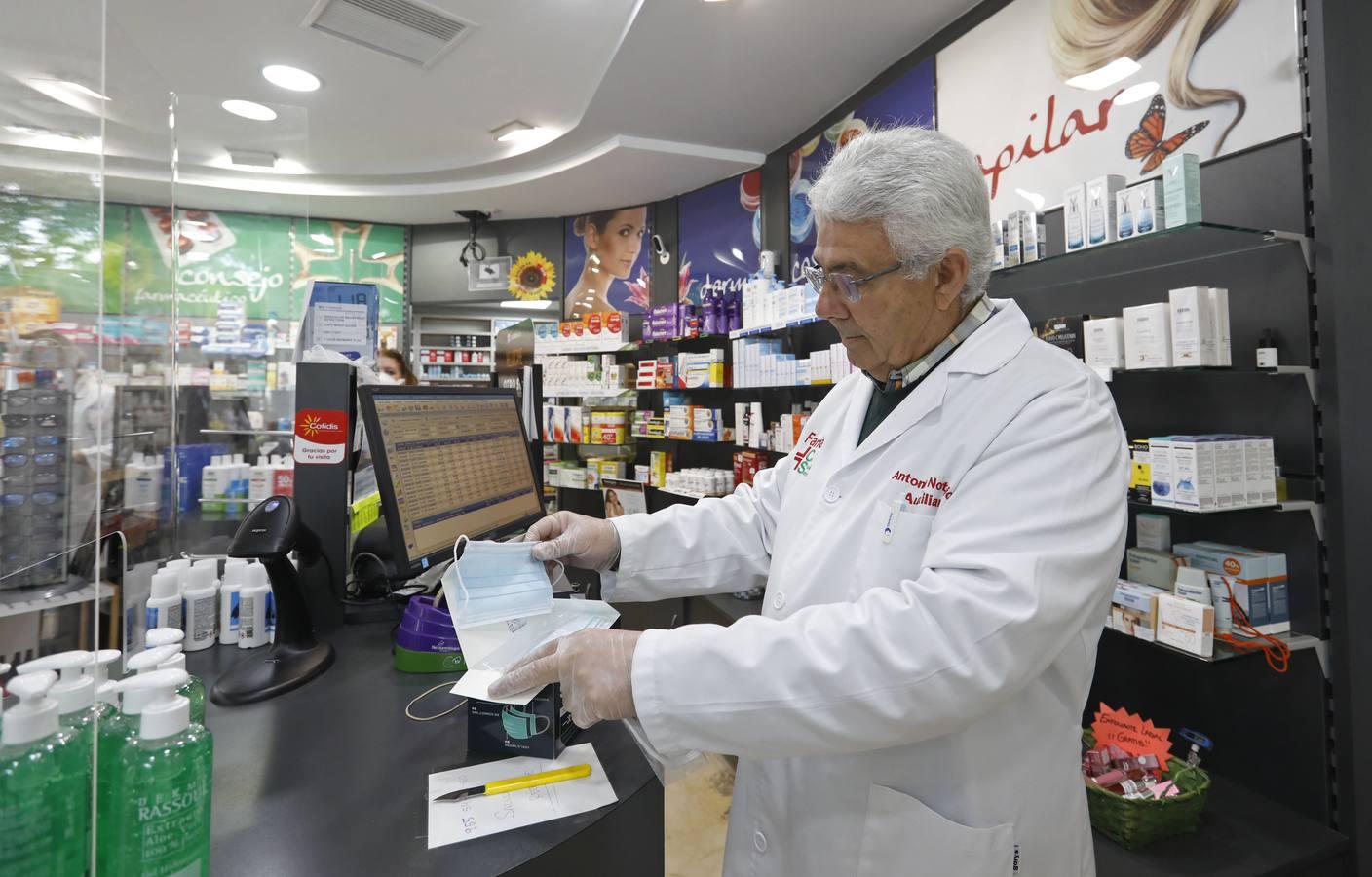 Las farmacias de Córdoba vuelven a vender mascarillas, en imágenes