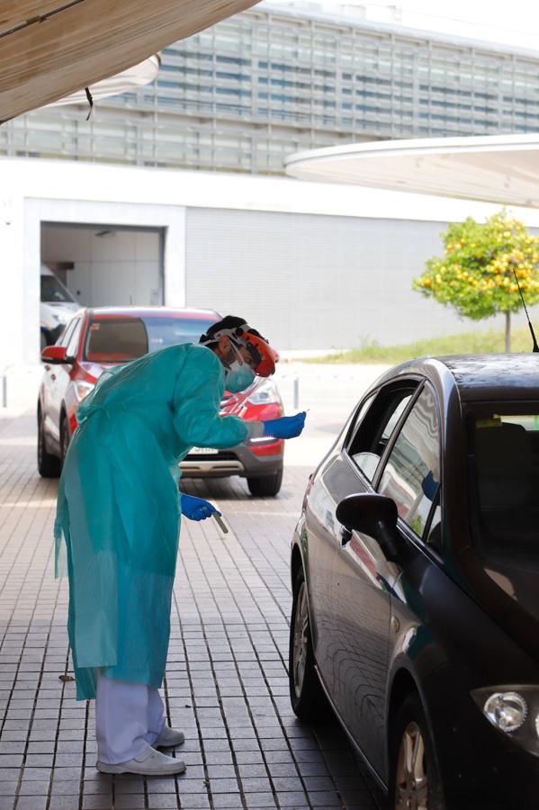 Los test de covid-19 en las Setas de Córdoba, en imágenes