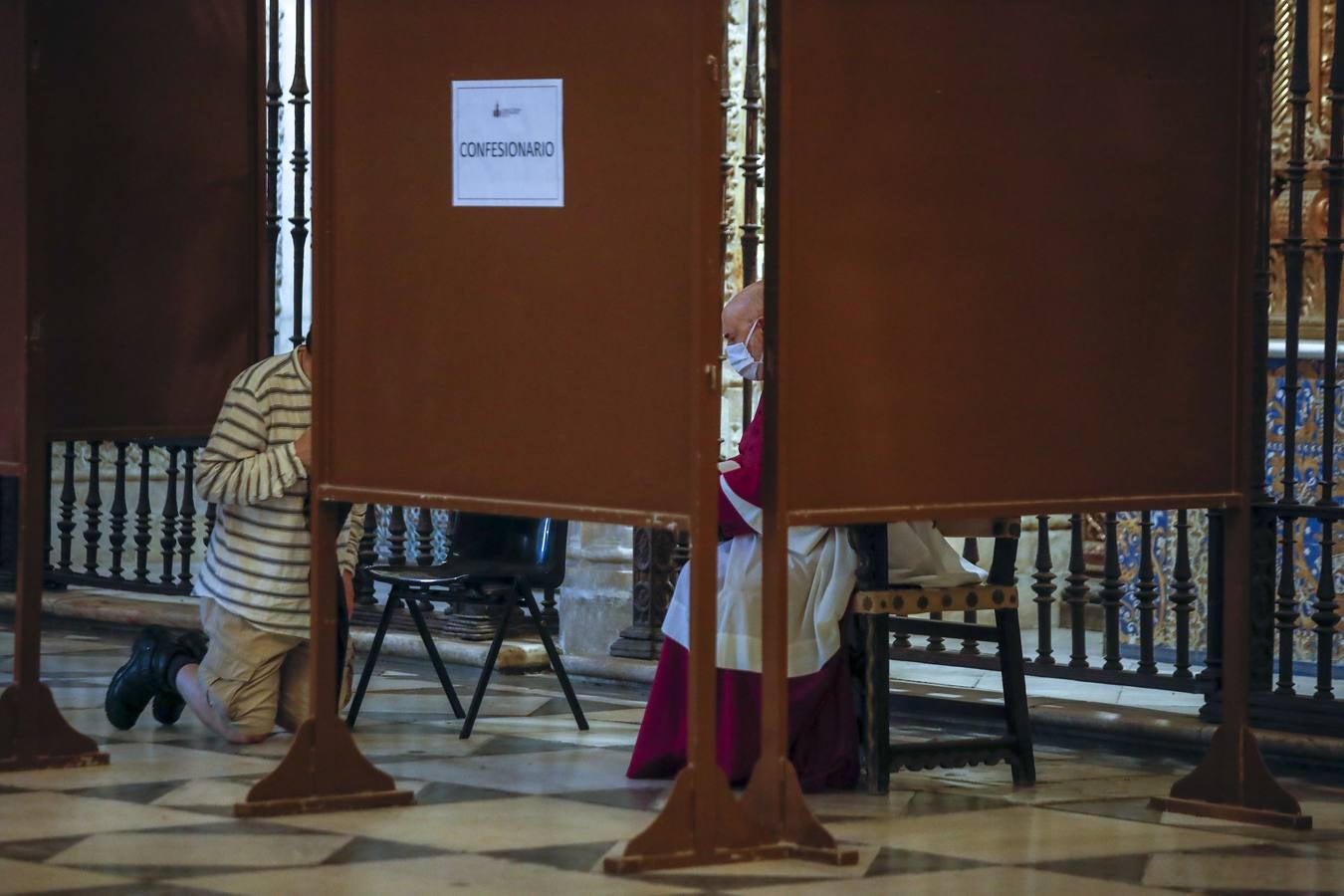 Primeras misas en la Catedral de Sevilla tras entrar en la fase 1 de la «desescalada»