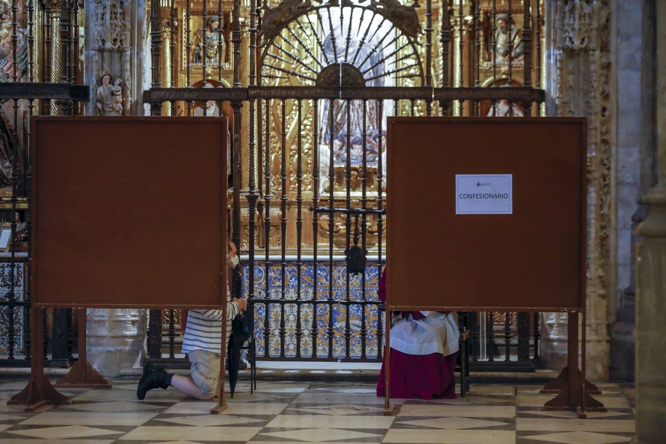 Primeras misas en la Catedral de Sevilla tras entrar en la fase 1 de la «desescalada»