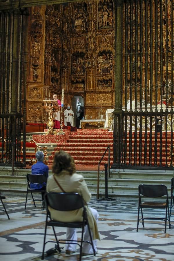 Primeras misas en la Catedral de Sevilla tras entrar en la fase 1 de la «desescalada»