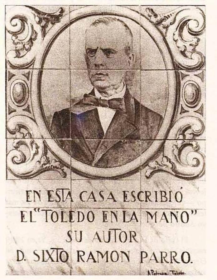 Panel de azulejos en homenaje de Sixto Ramón Parro. Ángel Pedraza (1928).. 