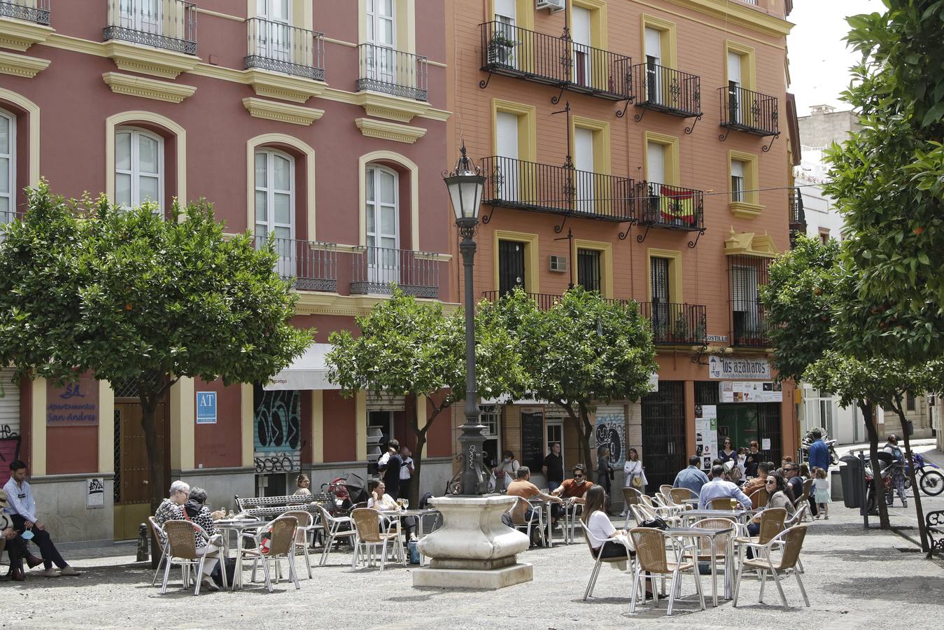 En imágenes, ambiente en el Centro durante la primera fase de la desescalada