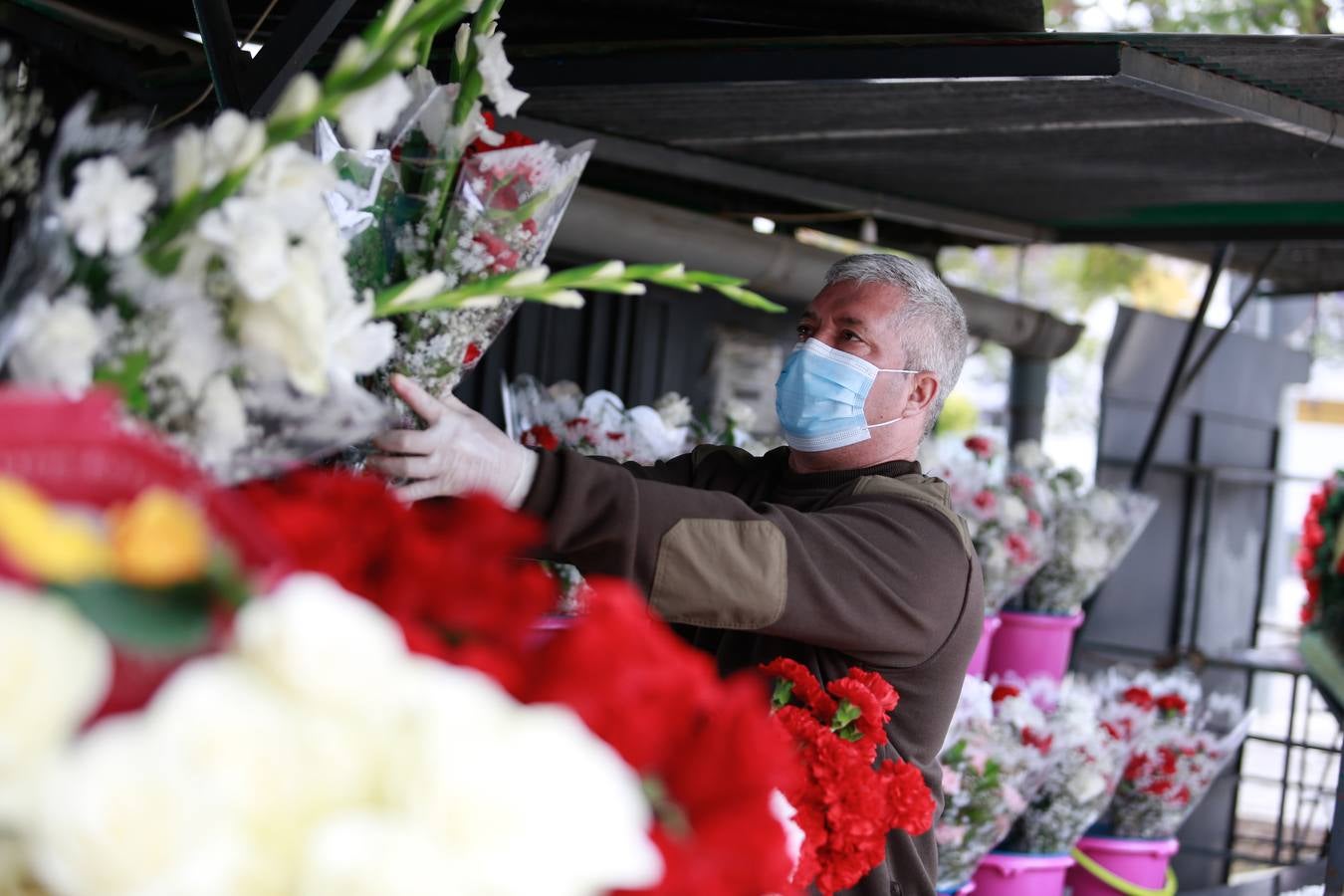 En imágenes, asistencia al cementerio de Sevilla aprovechando la nueva fase