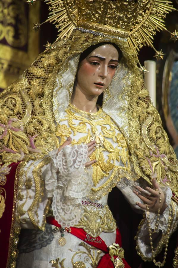 Altar de triduo de la Virgen del Rocío