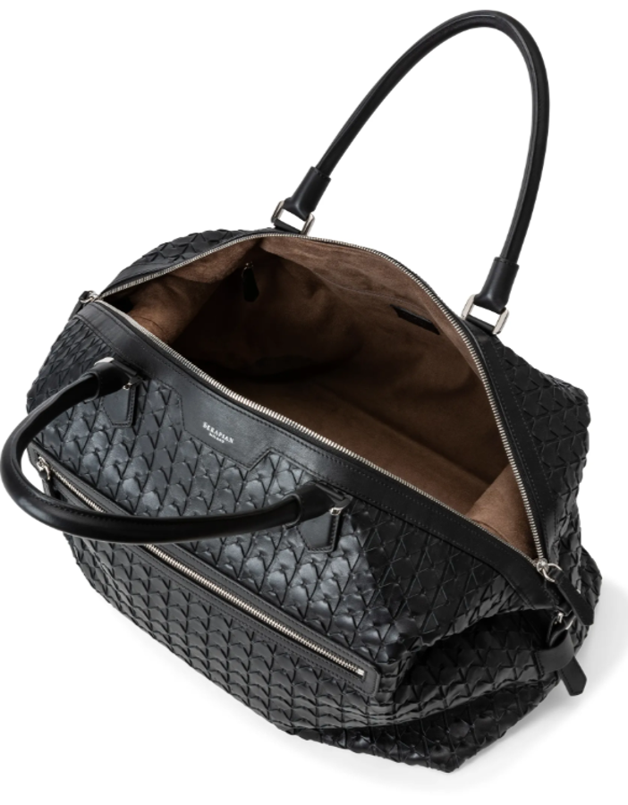 Bolso de Serapian. Trenzado en color negro, bolso grande de Serapian (Precio: 1980 euros).