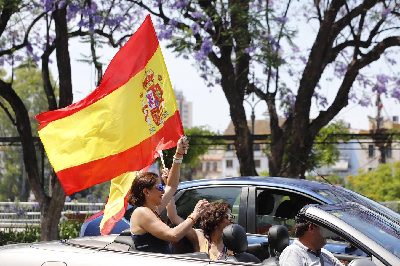 Éxito de la caravana de protesta convocada por Vox en Sevilla