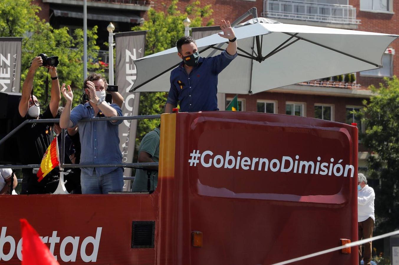 Las manifestaciones contra el Gobierno en Madrid, en imágenes