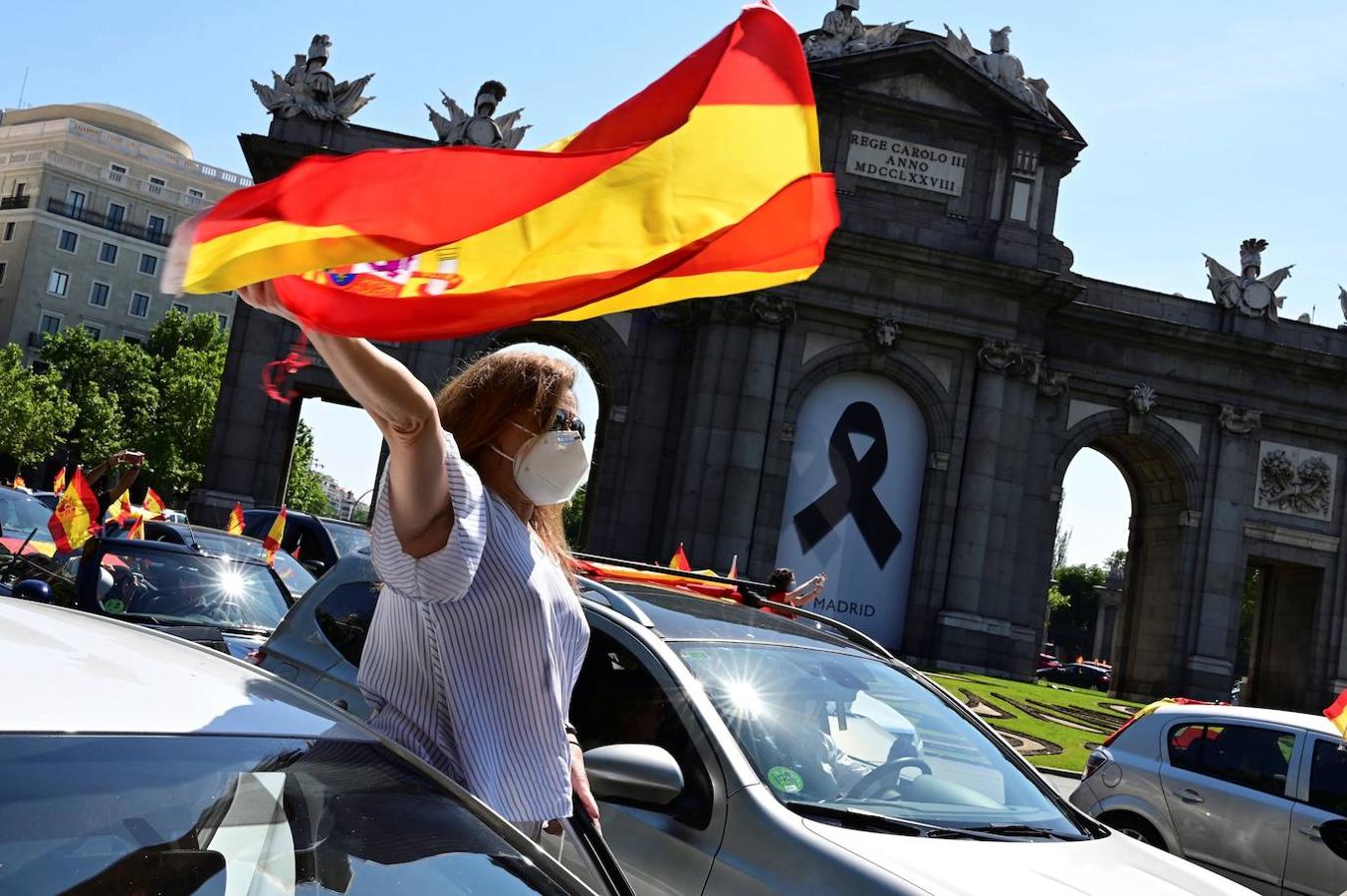 Las manifestaciones contra el Gobierno en Madrid, en imágenes