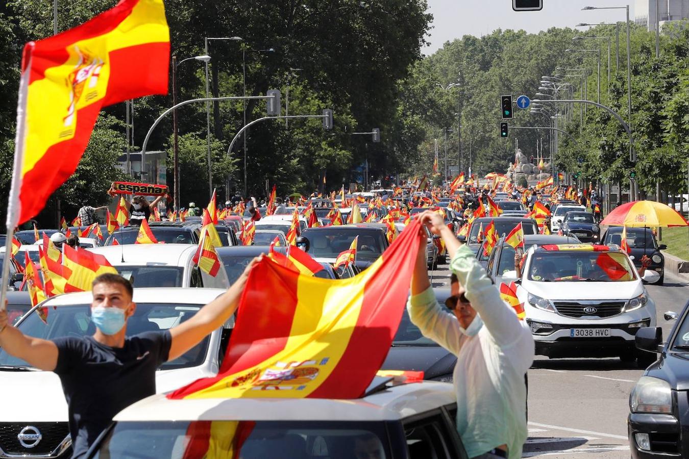 Las manifestaciones contra el Gobierno en Madrid, en imágenes