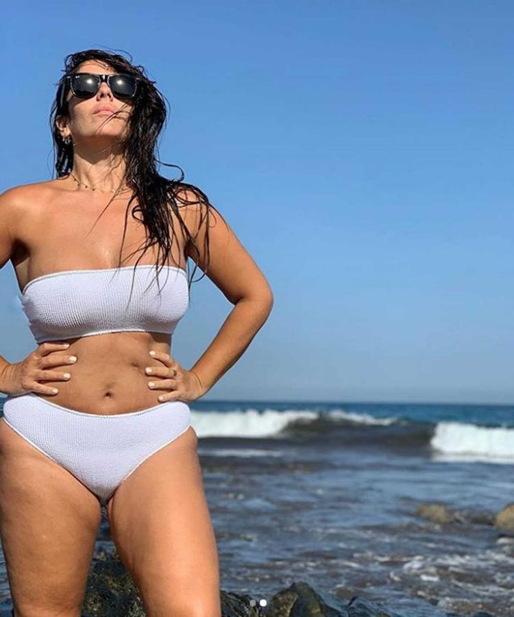 Anabel Pantoja disfrutó de un día de playa. 