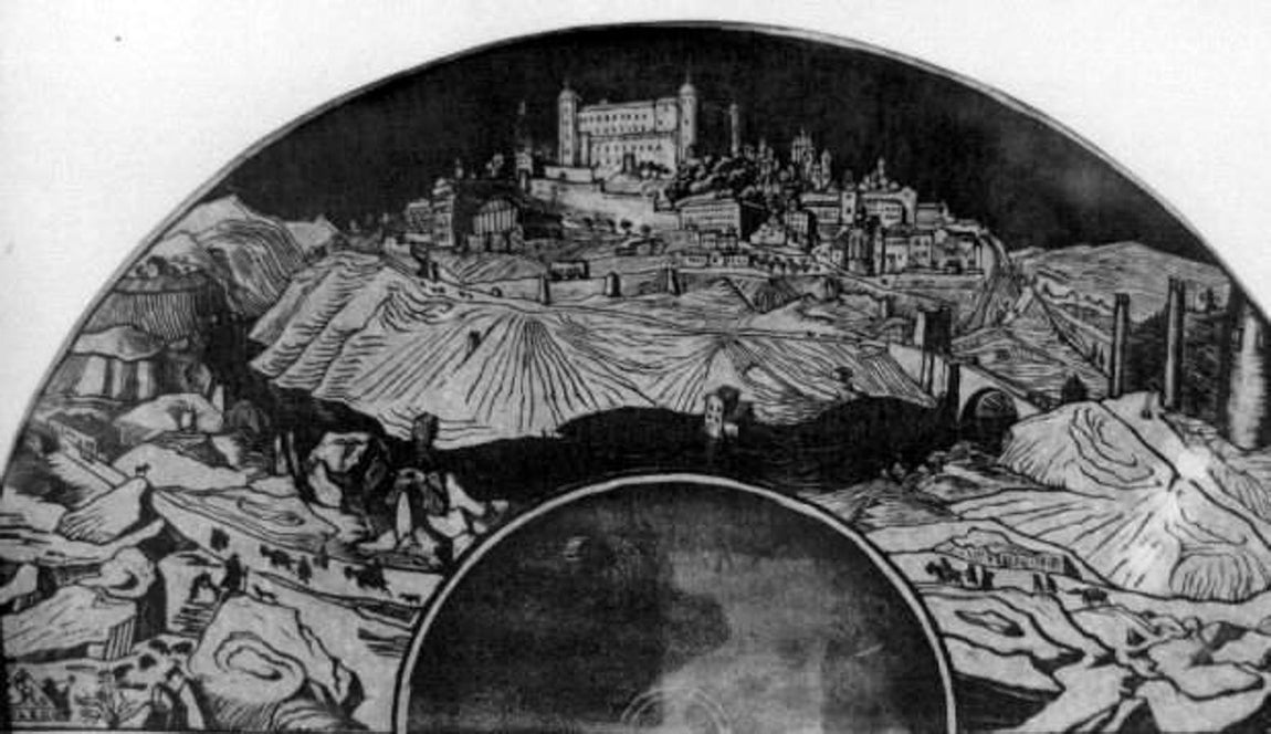 Tela pintada para abanico conservada en el Museo de Bellas Artes de Córdoba (Red Digital de Colecciones de Museos de España. 