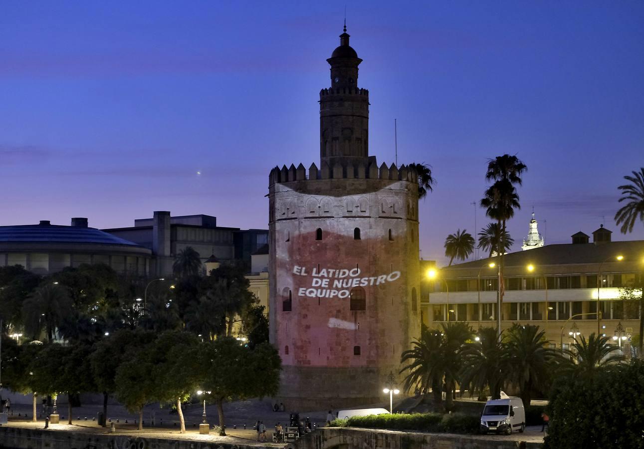 La Torre del Oro se viste de derbi