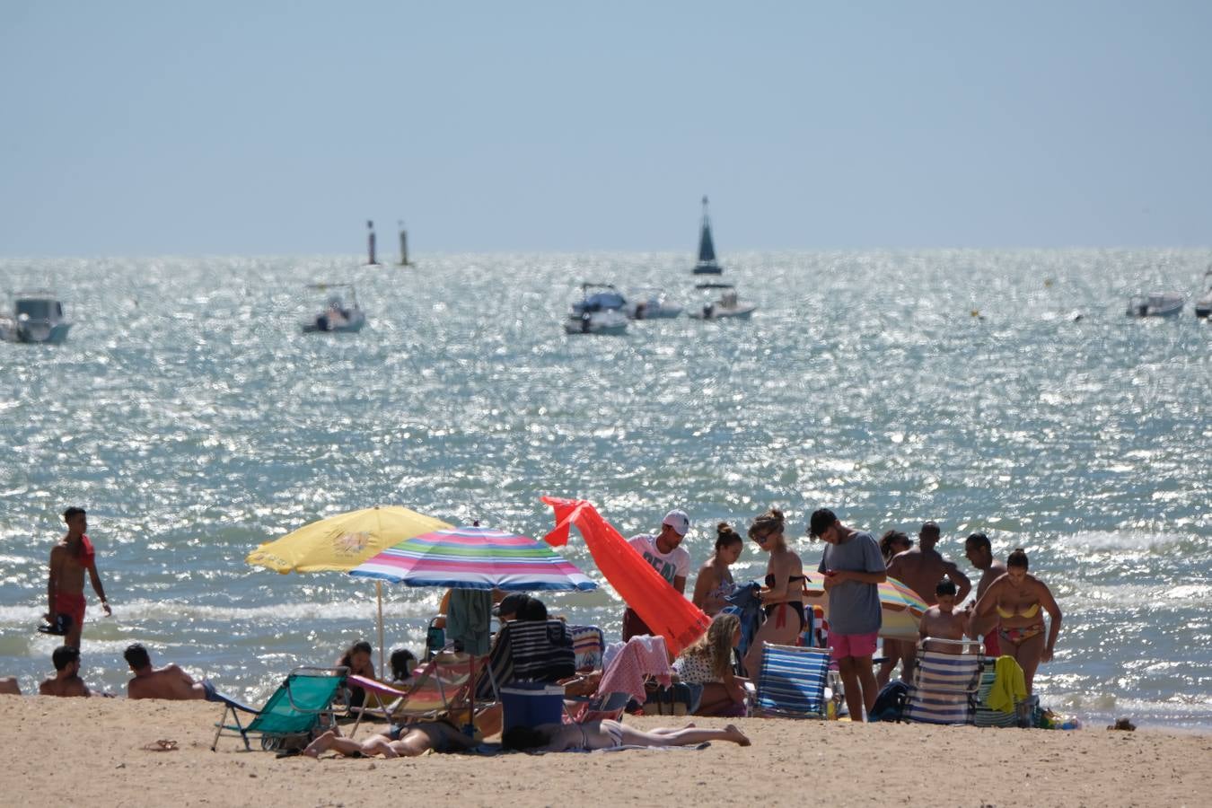 Tranquila jornada de playa en Sanlúcar de Barrameda