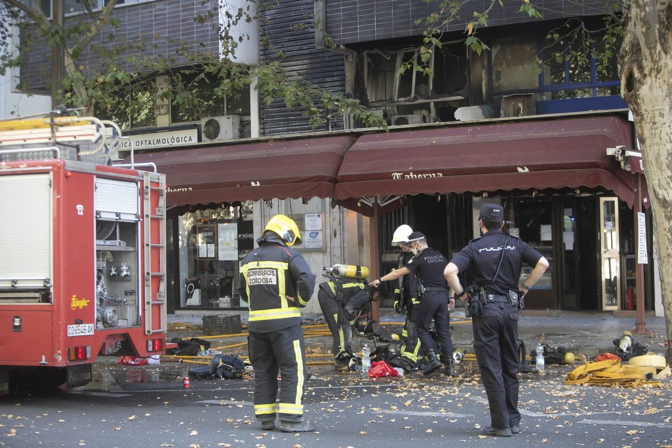 En imágenes, el peligroso incendio en el centro de Córdoba