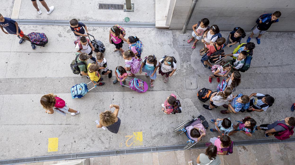 Escolares en un centro educativo de la Comunidad Valenciana