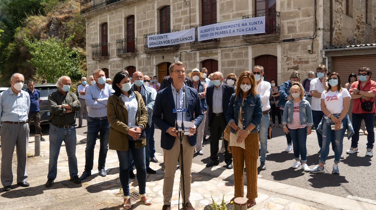 Alberto Núñez Feijóo, ayer en Os Peares