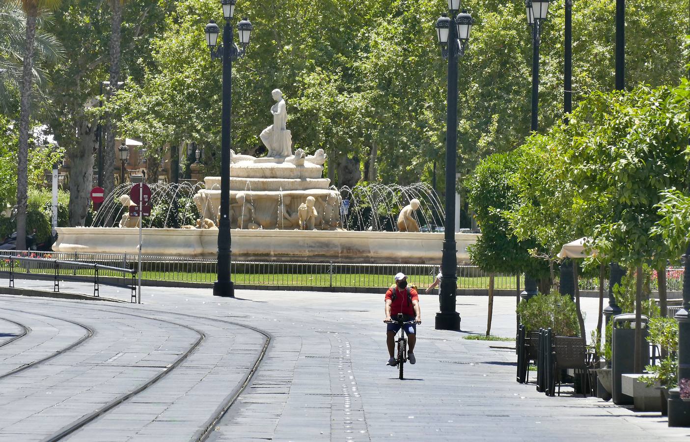 Pocos turistas en Sevilla por las altas temperaturas